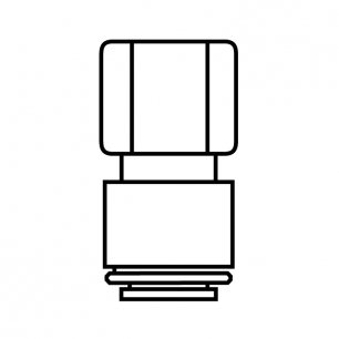 Mur-Lok Refrigerator Connector - 7/16" UNS Female X 3/8" Quick Connect, White